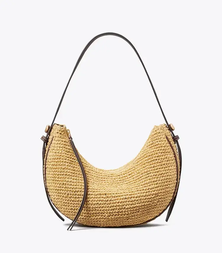 Romy Woven Half Moon Bag - Image 4