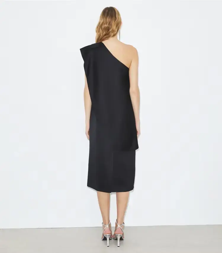 Satin Cape Dress - Image 3