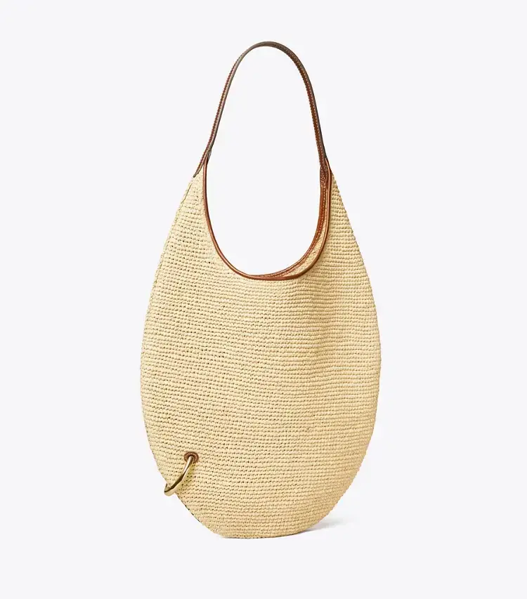 Pierced Soft Raffia Bag