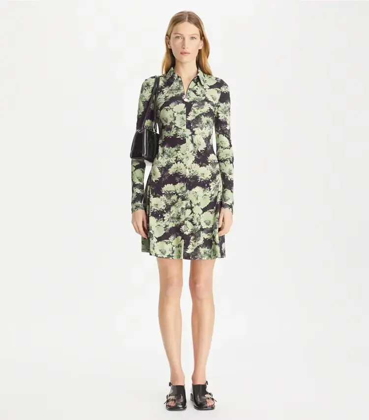 Printed Jersey Polo Dress - Image 3