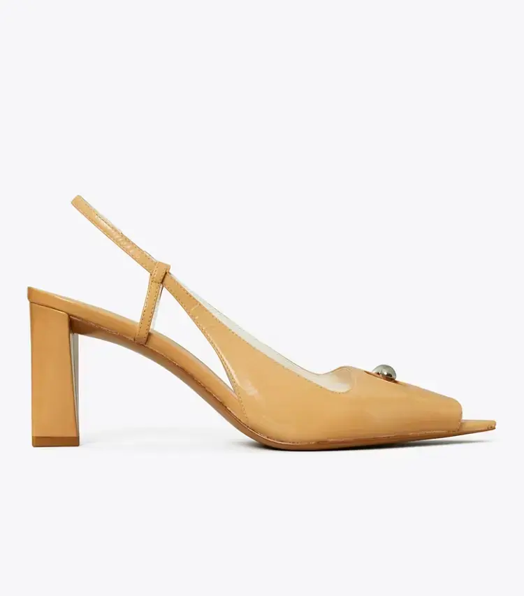 Pierced Peep-Toe Slingback - Image 3