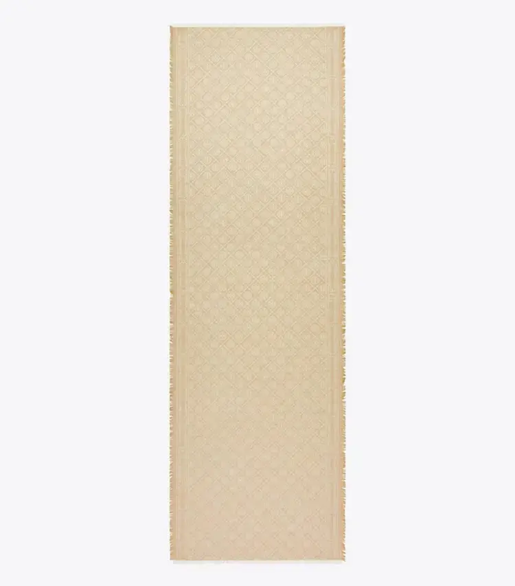 T Monogram Jacquard Oblong Scarf