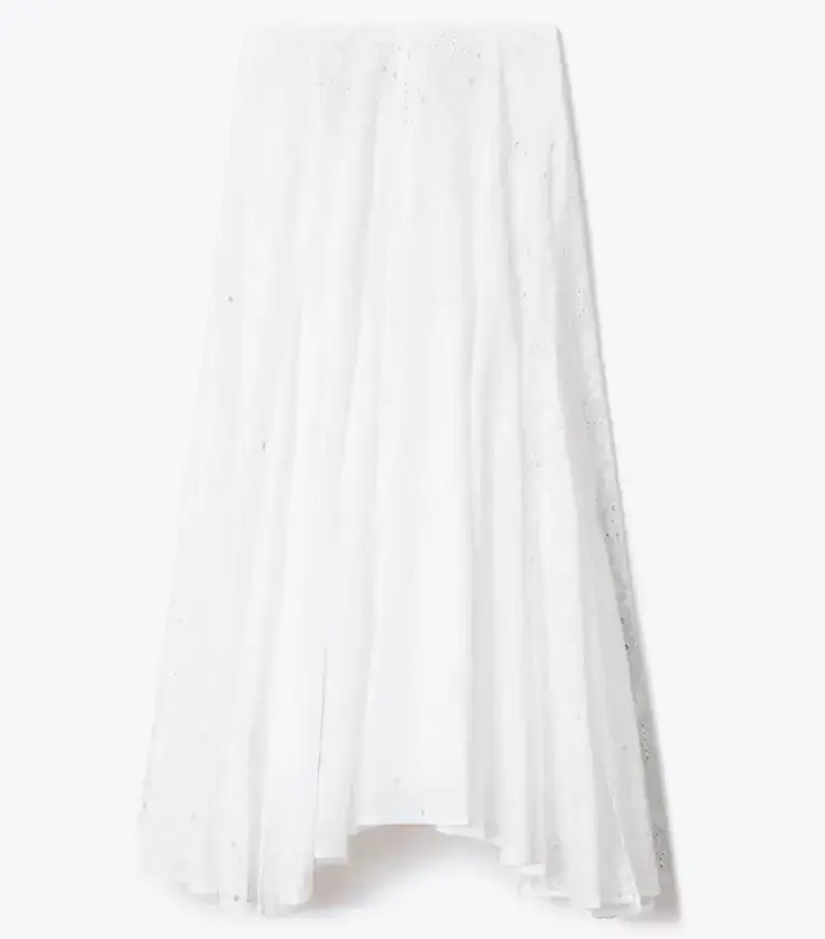 Cotton Eyelet Skirt