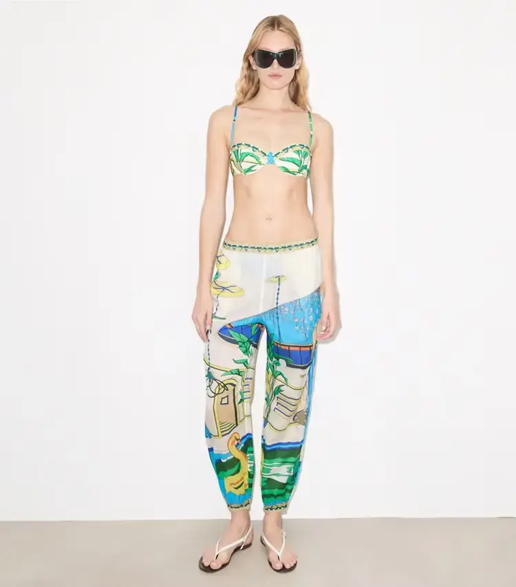 Printed Cotton Lounge Pant - Image 2