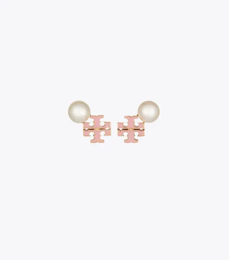 Moondance Logo And Pearl Stud Earrings