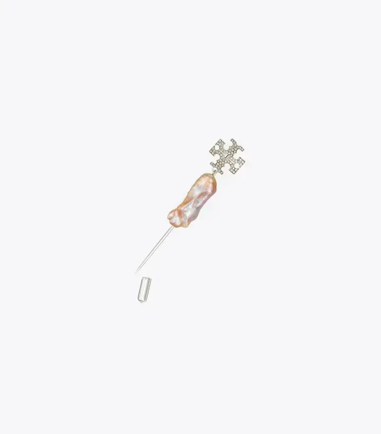 Runway Logo Pearl Pin