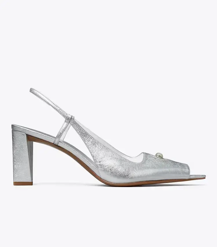 Pierced Peep-Toe Slingback - Image 3