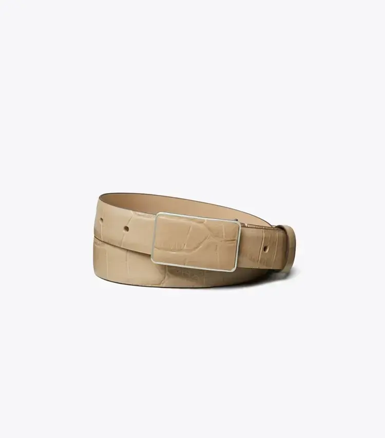 Plate Croc Embossed Belt