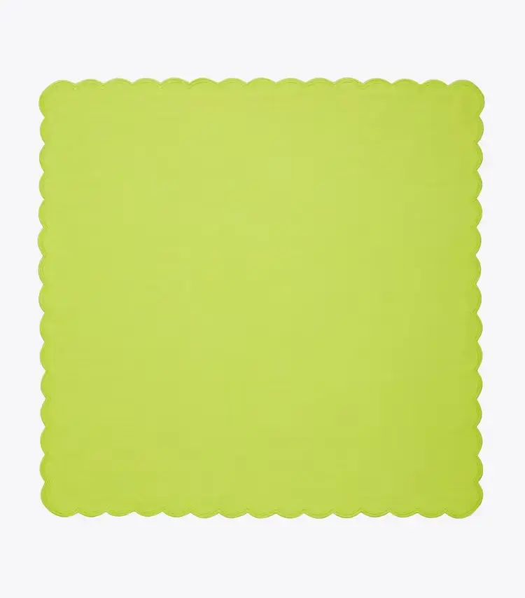 Scalloped Dinner Linen Napkin, Set Of 6