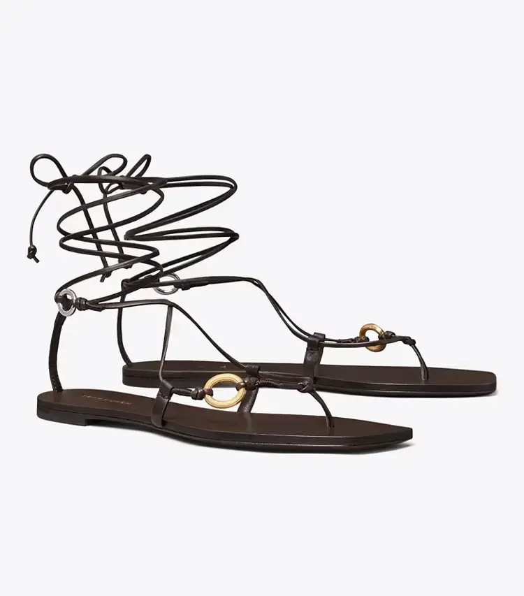 Linked Lace-Up Sandal