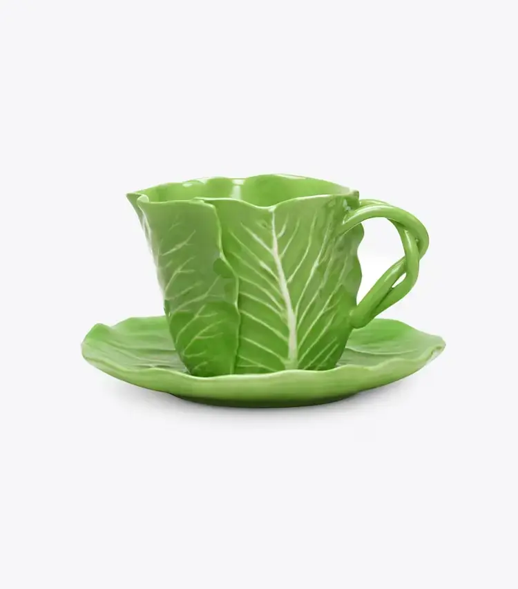 Lettuce Ware Cup & Saucer, Set Of 2
