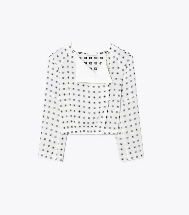Jacquard Wrap Top