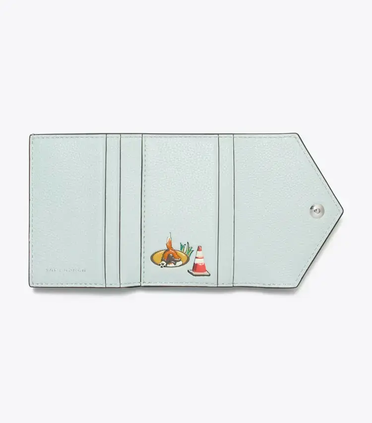 T Monogram Pebbled Small Envelope Wallet - Image 4