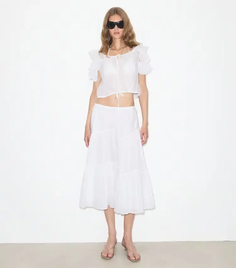 Ruffle Cotton Top - Image 3