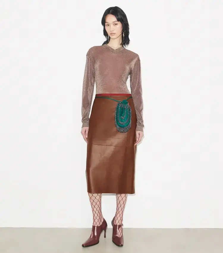 Leather Pencil Skirt - Image 2