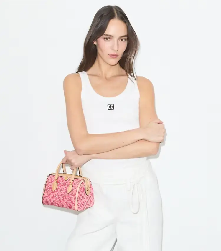 T Monogram Denim Petite Barrel Bag - Image 2