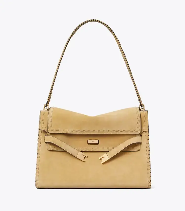 Large Lee Radziwill Suede Shoulder Bag - Image 3