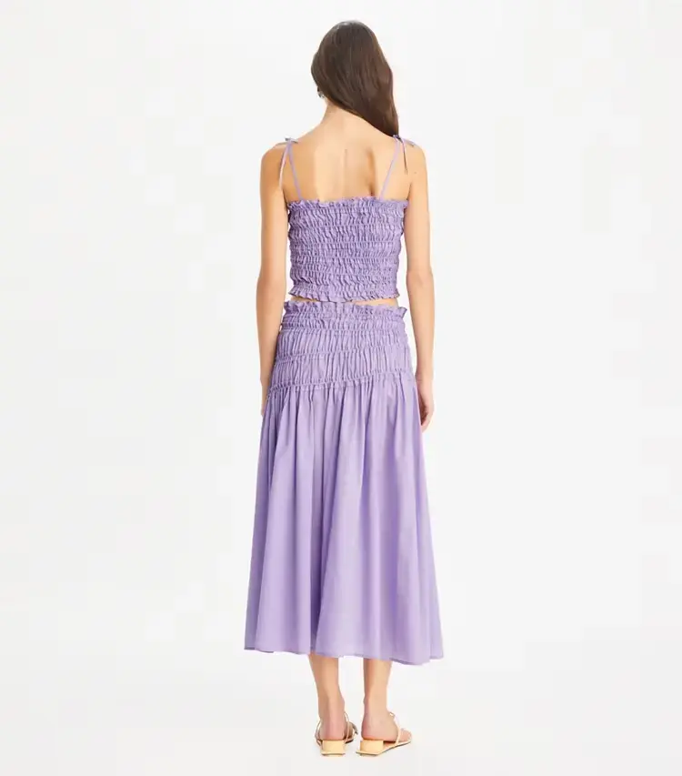 Smocked Cotton Skirt - Image 3