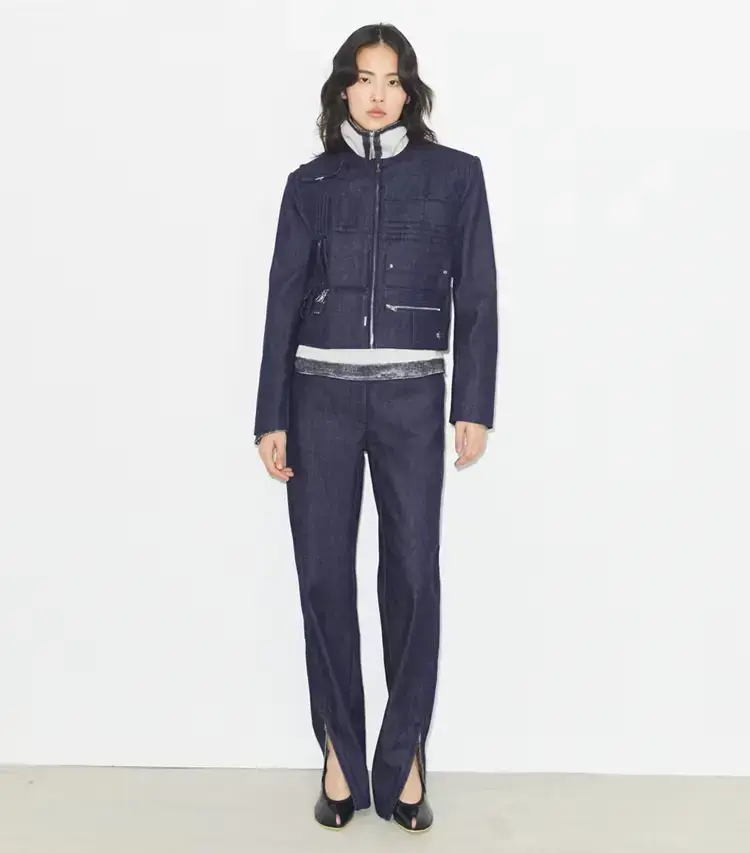 Ankle-Zip Cotton Jean - Image 2