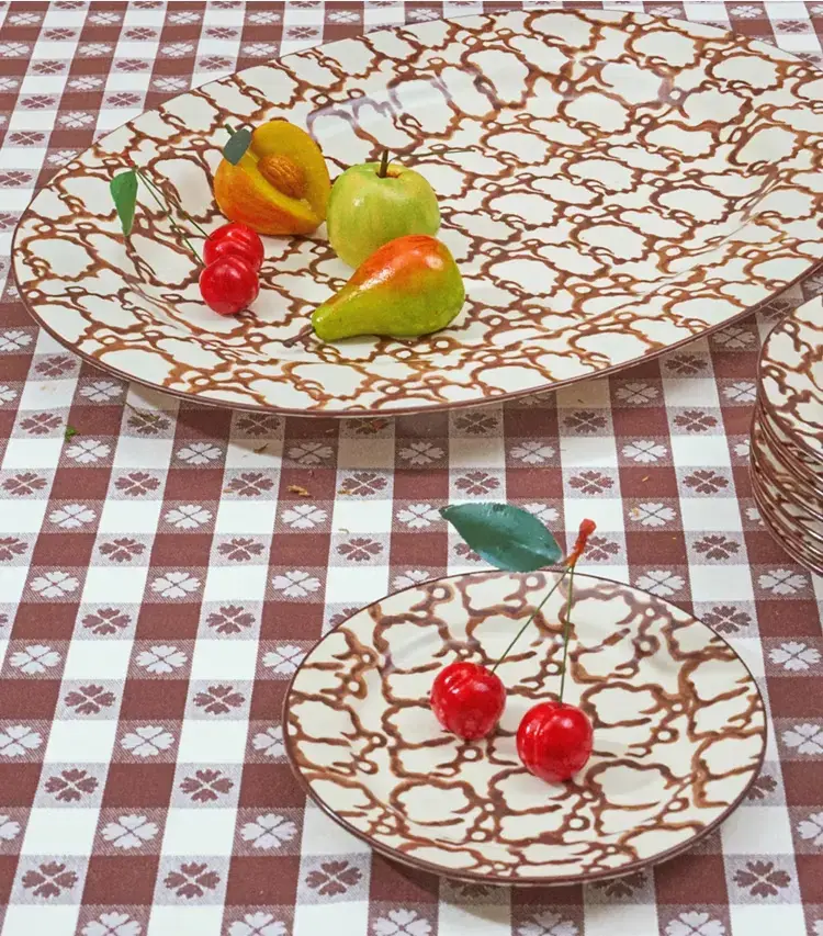 Spongeware Oval Serving Platter - Image 3