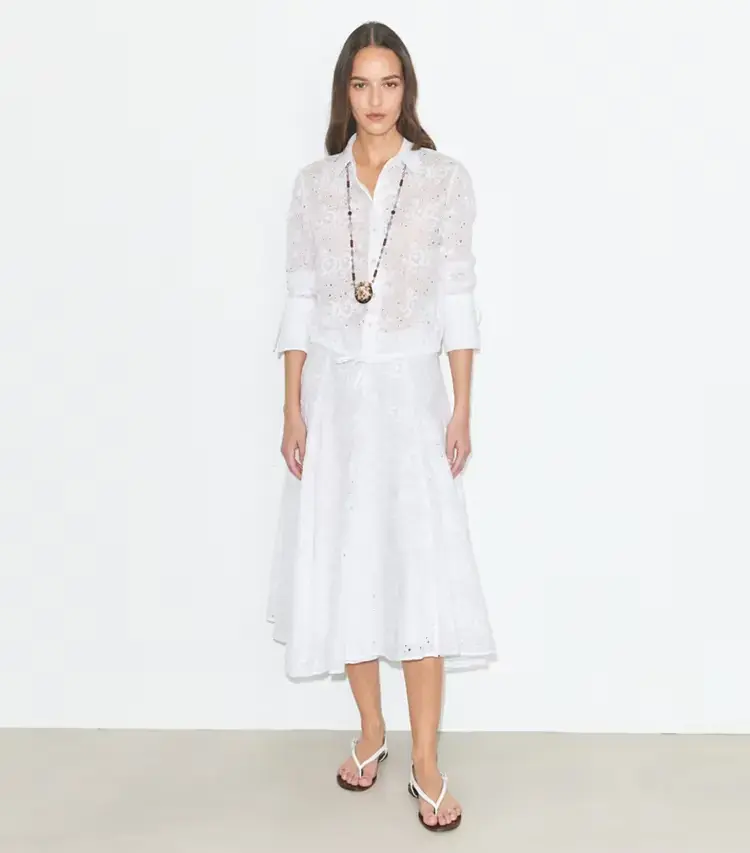 Cotton Eyelet Blouse - Image 3
