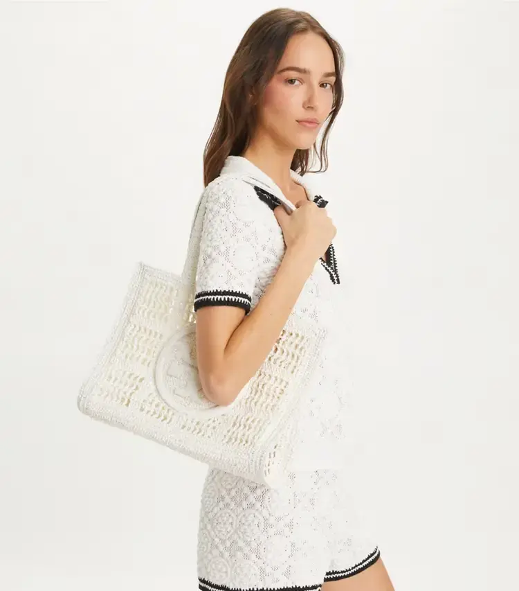 Small Ella Hand-Crocheted Tote - Image 2