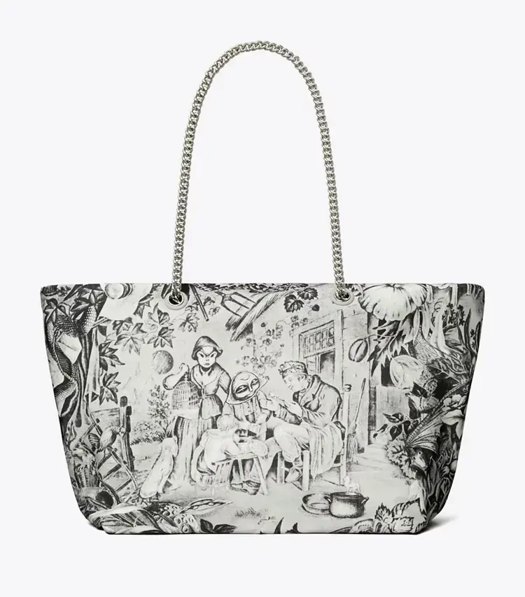 Ella Printed Chain Tote - Image 4