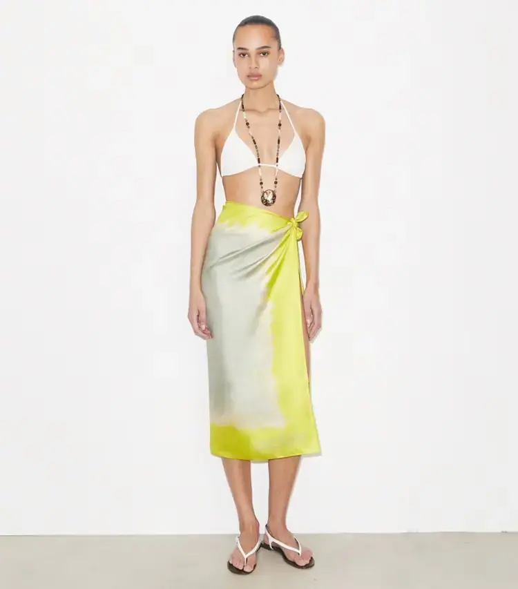 Tie-Dye Silk Square Scarf - Image 4